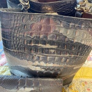 Brahmin 2 Piece Bucket Set in Muse